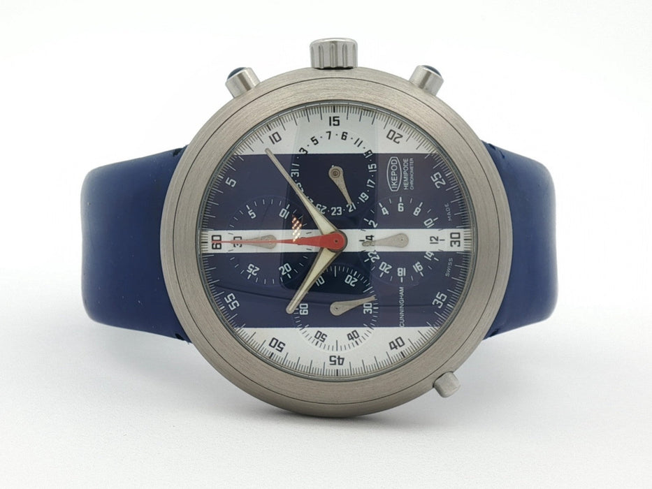 Ikepod Hemipode Cunningham Blue/White Dial GMT 43MM Automatic Steel HC01