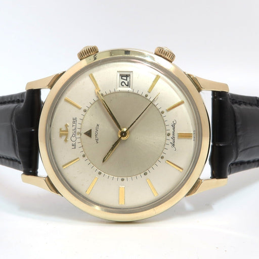 Jaeger-LeCoultre Memovox Automatic Date 10K Gold Filled 37MM Silver Dial 825