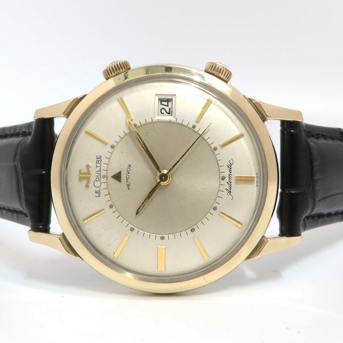 Jaeger-LeCoultre Memovox Automatic Date 10K Gold Filled 37MM Silver Dial 825