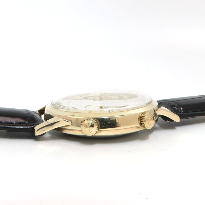 Jaeger-LeCoultre Memovox Automatic Date 10K Gold Filled 37MM Silver Dial 825