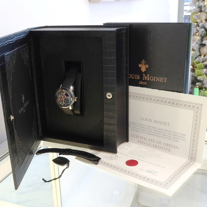 Louis Moinet Tempograph Spirit Titanium Black Skeleton Automatic LM-85.20.50