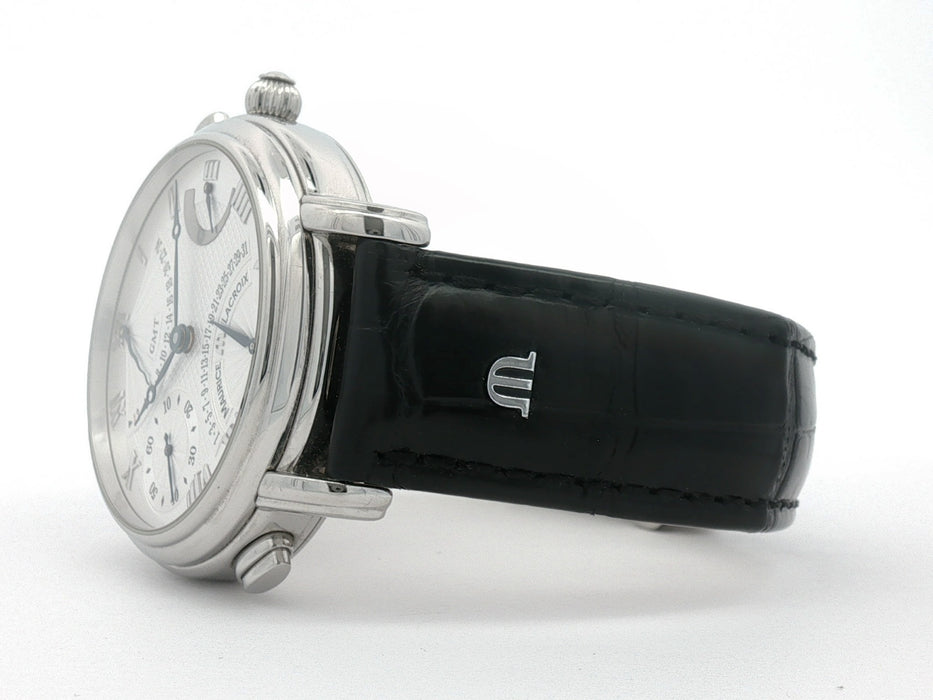 Maurice Lacroix Masterpiece Double Retrograde Silver Dial Stainless Steel MP7018