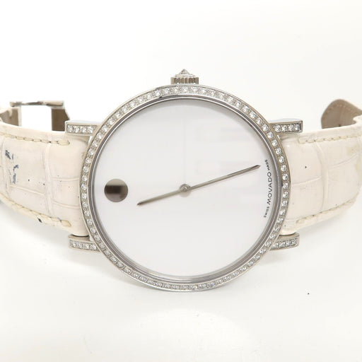 Movado Museum White Dial Stainless Steel Factory Diamond Case 32MM 84 F4 1890 S