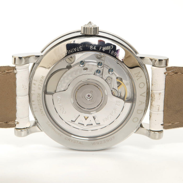 Movado Museum White Dial Stainless Steel Factory Diamond Case 32MM 84 F4 1890 S