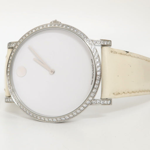Movado Museum White Dial Stainless Steel Factory Diamond Case 42MM 84 F4 1891 S