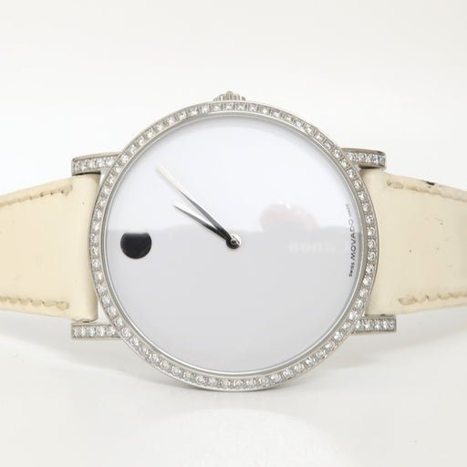 Movado Museum White Dial Stainless Steel Factory Diamond Case 42MM 84 F4 1891 S