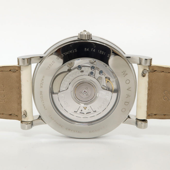 Movado Museum White Dial Stainless Steel Factory Diamond Case 42MM 84 F4 1891 S