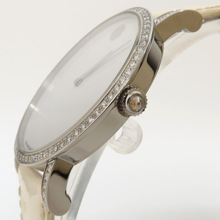 Movado Museum White Dial Stainless Steel Factory Diamond Case 42MM 84 F4 1891 S