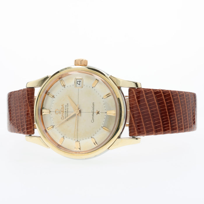 Omega Constellation Pie Pan Caliber 561 Gold Cap Stainless Steel 14393