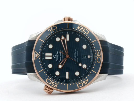 Omega Seamaster Blue Dial 42MM 18kt Rose Gold & Steel 42MM 210.22.42.20.03.002