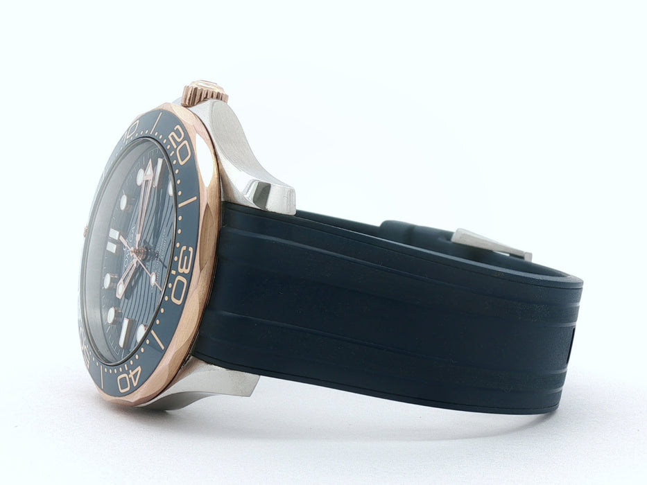 Omega Seamaster Blue Dial 42MM 18kt Rose Gold & Steel 42MM 210.22.42.20.03.002