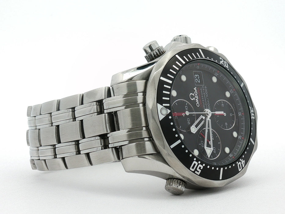 Omega Seamaster Diver Black Dial Chronograph Stainless Steel 213.30.42.40.01.001