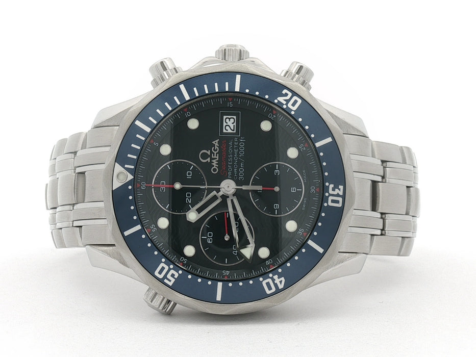 Omega Seamaster Diver Blue Dial Chronograph 41.5MM Stainless Steel 2225.80