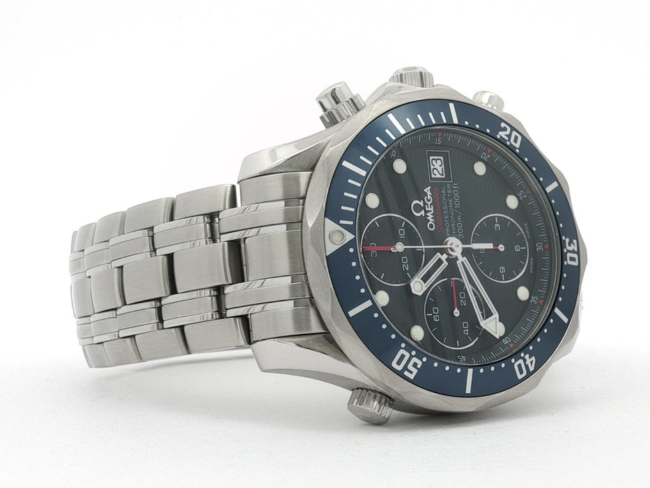 Omega Seamaster Diver Blue Dial Chronograph 41.5MM Stainless Steel 2225.80