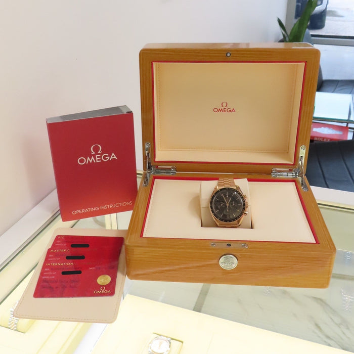 Omega Speedmaster Moonwatch Solid 18kt Rose Gold Chronograph 310.60.42.50.01.001