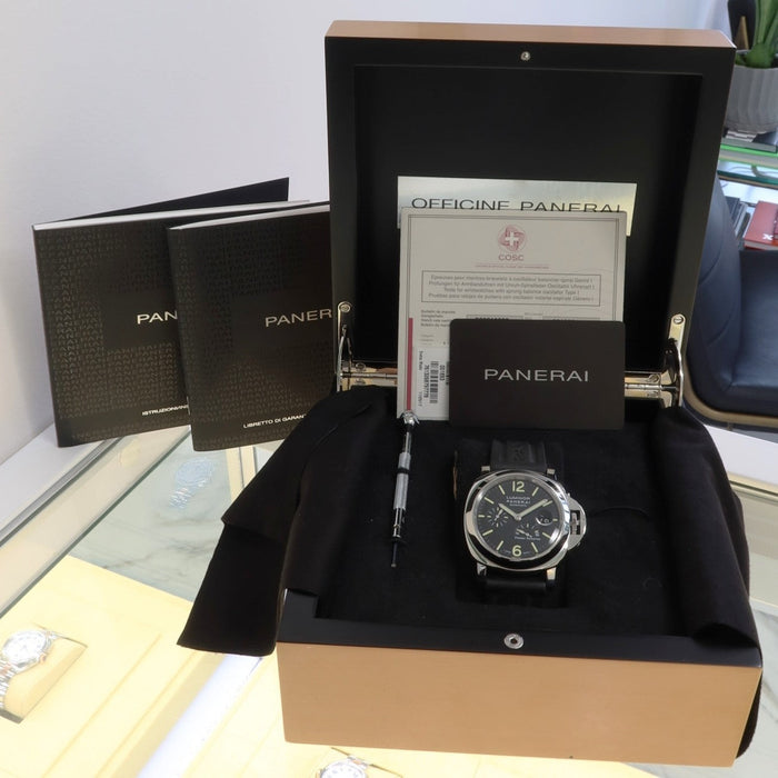 Panerai Luminor Power Reserve Automatic 44mm Black Dial Stainless Steel PAM01090
