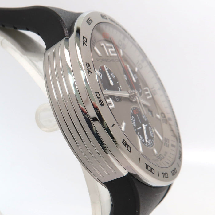 Porsche Design Flat Six Grey Dial Chronograph Rubber Strap 44MM Quartz P6320
