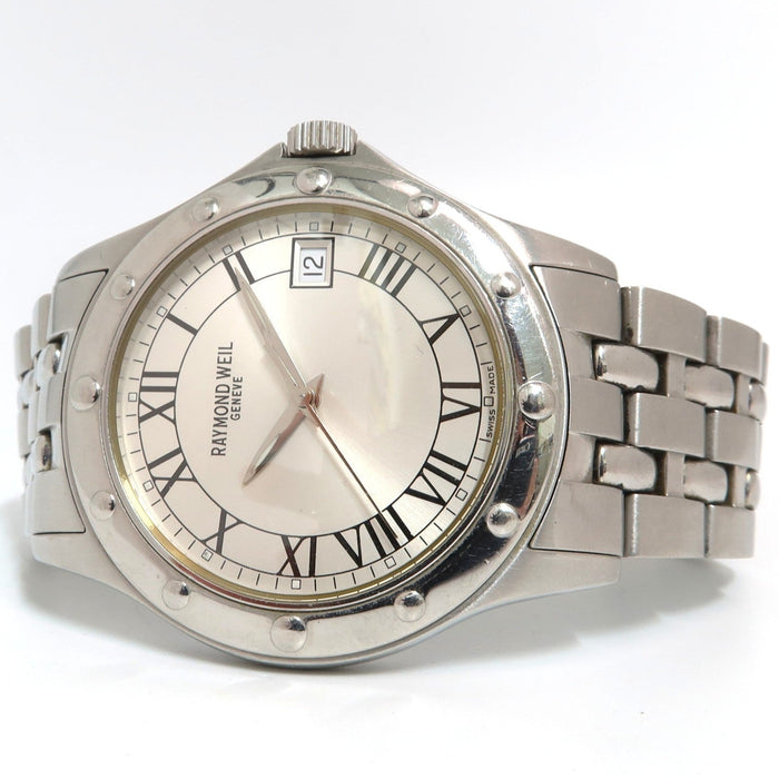 Raymond Weil Tango Stainless Steel Quartz Silver Roman Dial Date 36MM 5590