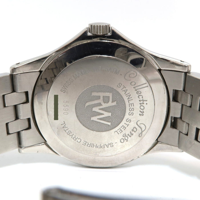 Raymond Weil Tango Stainless Steel Quartz Silver Roman Dial Date 36MM 5590