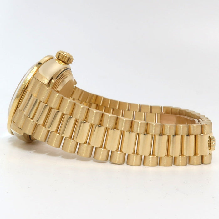 Rolex Datejust 26MM Factory Sapphire Diamond Bezel 18K Yellow Gold 79068