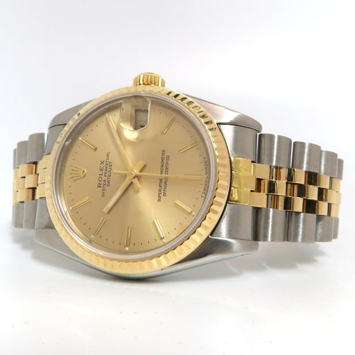 Rolex Datejust 31 18k Yellow Gold & Stainless Steel Jubilee Champagne Dial 68273