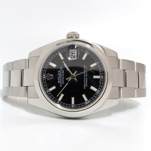 Rolex Datejust 31 Black Dial Oyster Bracelet Stainless Steel Automatic 178240