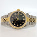 Rolex Datejust 31 Midsize Black Diamond Dial Solid 18k Yellow Gold & Steel 68273