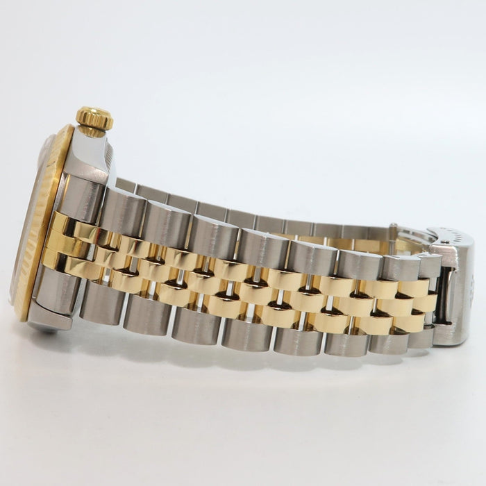 Rolex Datejust 31 Midsize Black Diamond Dial Solid 18k Yellow Gold & Steel 68273
