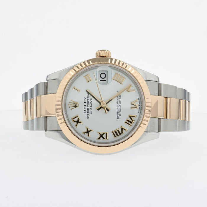 Rolex Datejust 31 White Roman Dial 18K Yellow Gold and Stainless Steel 278273