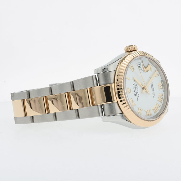 Rolex Datejust 31 White Roman Dial 18K Yellow Gold and Stainless Steel 278273