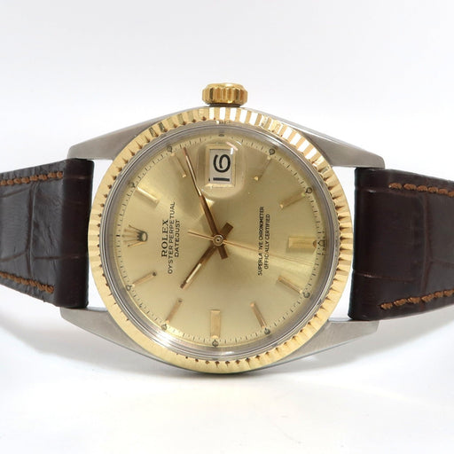 Rolex Datejust 36 14kt Yellow Gold & Stainless Steel Champagne Dial 1601