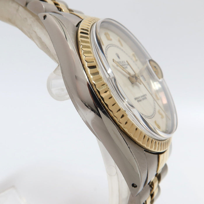 Rolex Datejust 36 18kt Yellow Gold & Stainless Steel White Boiler Dial 16013