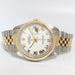 Rolex Datejust 36 18kt Yellow Gold & Stainless Steel White Roman Dial 16233