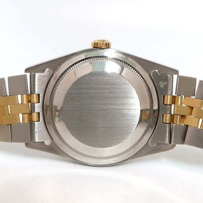 Rolex Datejust 36 18kt Yellow Gold & Stainless Steel White Roman Dial 16233