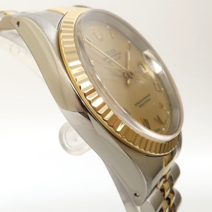 Rolex Datejust 36 18kt Yellow Gold & Steel Lemon Yellow Roman Dial 16233