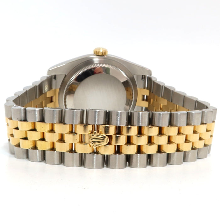 Rolex Datejust 36 Black Roman Dial 18kt Yellow Gold & Stainless Steel 116233