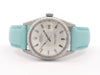 Rolex Datejust 36 Stainless Steel Silver Stick Dial Automatic Blue Leather 1603