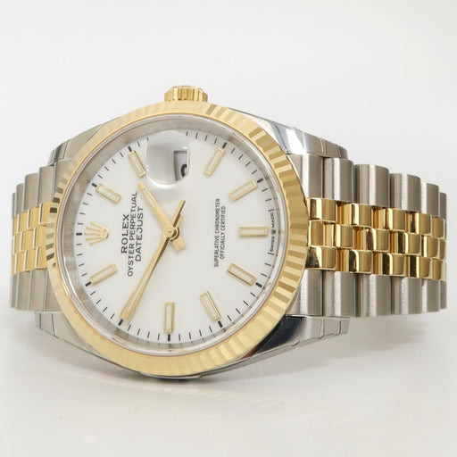 Rolex Datejust 36 White Dial 18kt Yellow Gold & Stainless Steel Jubilee 126233