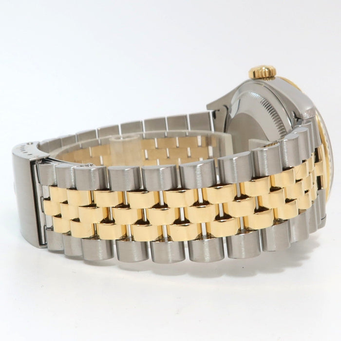 Rolex Datejust 36 Yellow Gold and Stainless Steel Champagne Dial Jubilee 16233