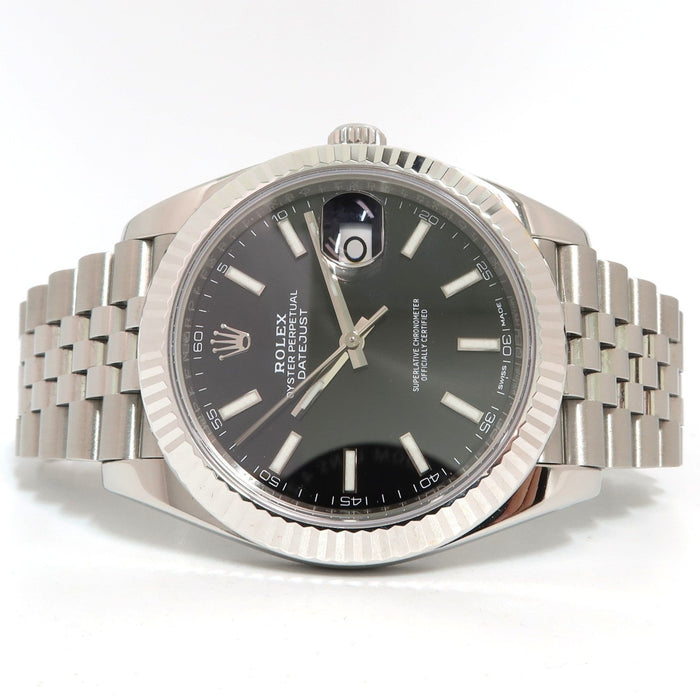 Rolex Datejust 41 Black Stick Dial Stainless Steel Jubilee Bracelet 126334