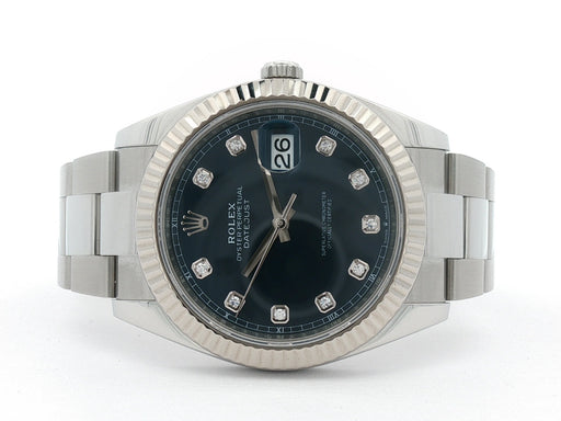 Rolex Datejust 41 Blue Diamond Dial Stainless Steel Oyster Bracelet 126334