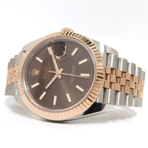 Rolex Datejust 41 Chocolate Dial Rose Gold and Stainless Steel Jubilee 126331