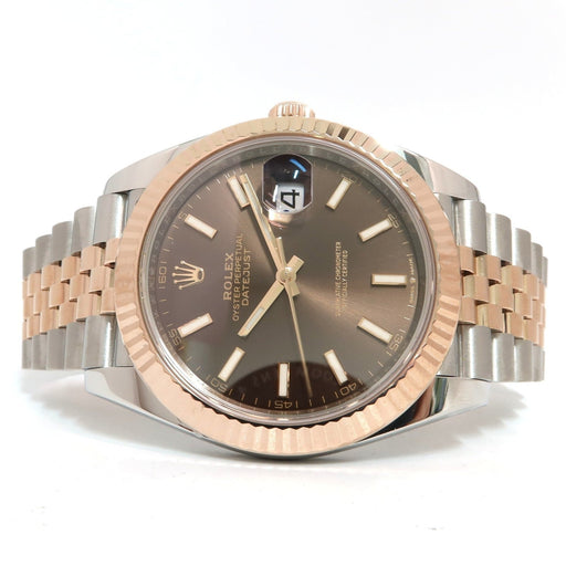 Rolex Datejust 41 Chocolate Dial Rose Gold and Stainless Steel Jubilee 126331