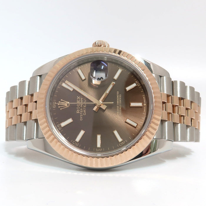 Rolex Datejust 41 Chocolate Dial Rose Gold and Stainless Steel Jubilee 126331