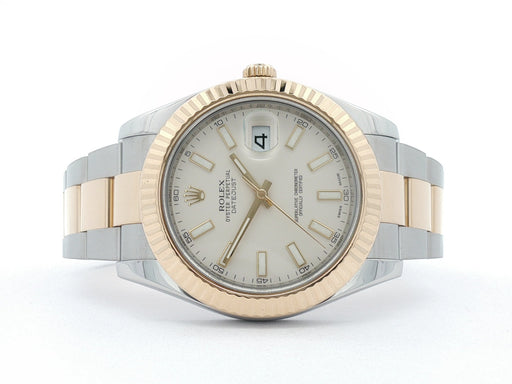 Rolex Datejust II Ivory Stick Dial 18kt Yellow Gold & Stainless Steel 116333