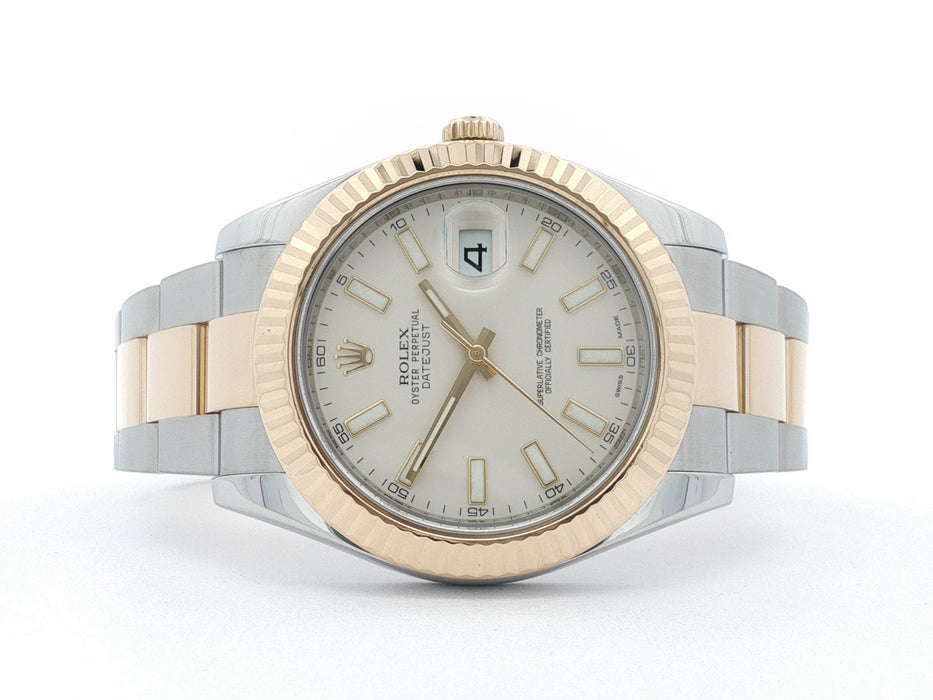 Rolex Datejust II Ivory Stick Dial 18kt Yellow Gold & Stainless Steel 116333