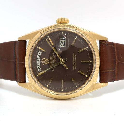 Rolex Day-Date 36 Solid 18K Yellow Gold Factory Brown Dial Automatic 1803