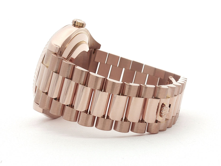Rolex Day-Date II Cream Roman Dial 18kt Rose Gold 41MM Automatic 218235