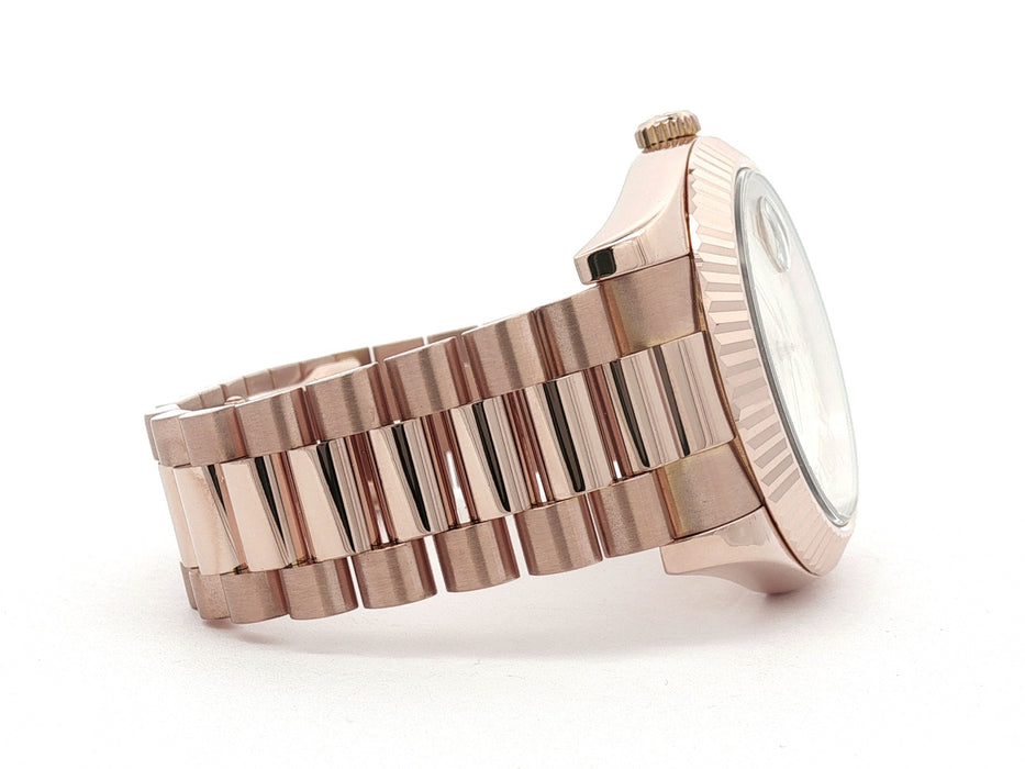 Rolex Day-Date II Cream Roman Dial 18kt Rose Gold 41MM Automatic 218235