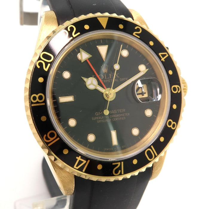 Rolex GMT-Master Solid 18kt Yellow Gold Black Dial 40MM Automatic 16758